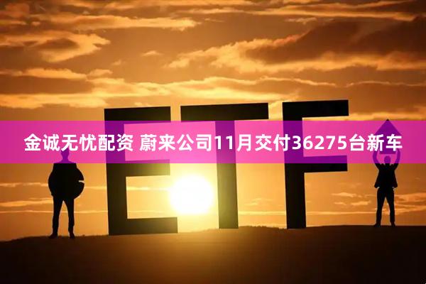 金诚无忧配资 蔚来公司11月交付36275台新车